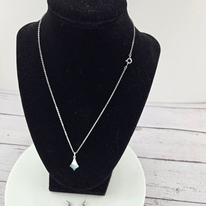 Embedded Stone with Serling Silver Necklace