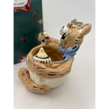 Load image into Gallery viewer, Blue Sky Ceramic Baby Bear Christmas Trinket Holder