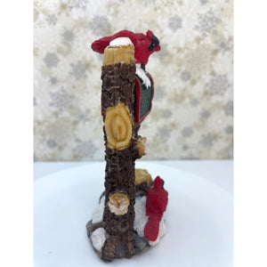 Winter Mailbox Figurine with Cardinals - Polystone Christmas Decoration, Holiday Decor