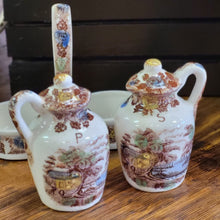 Load image into Gallery viewer, 1960&#39;S NASCO Mountain Woodland Salt &amp; Pepper Shaker with Caddie