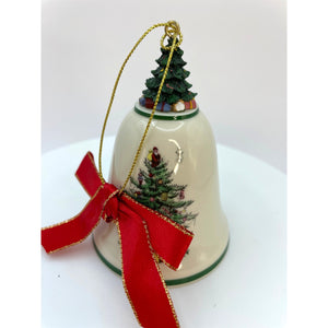 Spode Christmas Tree Santa Ceramic Bell Ornament