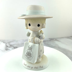 Precious Moments Seek And You Shall Find Shopper 1984 Samuel Butcher by Enesco