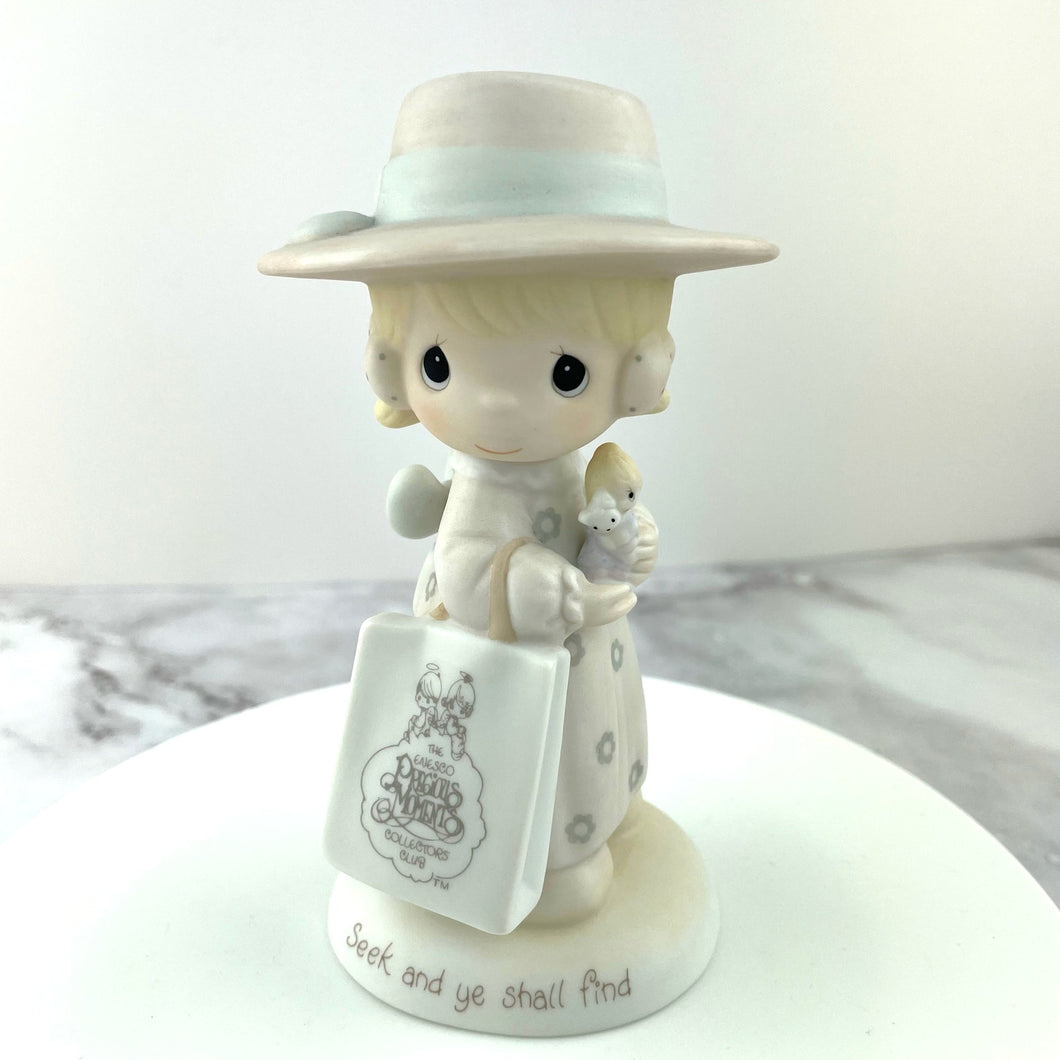 Precious Moments Seek And You Shall Find Shopper 1984 Samuel Butcher by Enesco