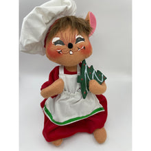 Load image into Gallery viewer, Annalee Christmas Baking Mouse Girl Doll Holding Christmas Tree Cookie