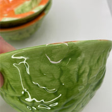 Load image into Gallery viewer, Springtime Serving Dessert/Berry Bowls with Carrot Motif, Easter Serving Decor