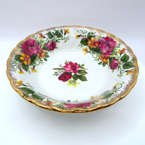 Princess House Rose Berry Bowl - Fine Earthenware England
