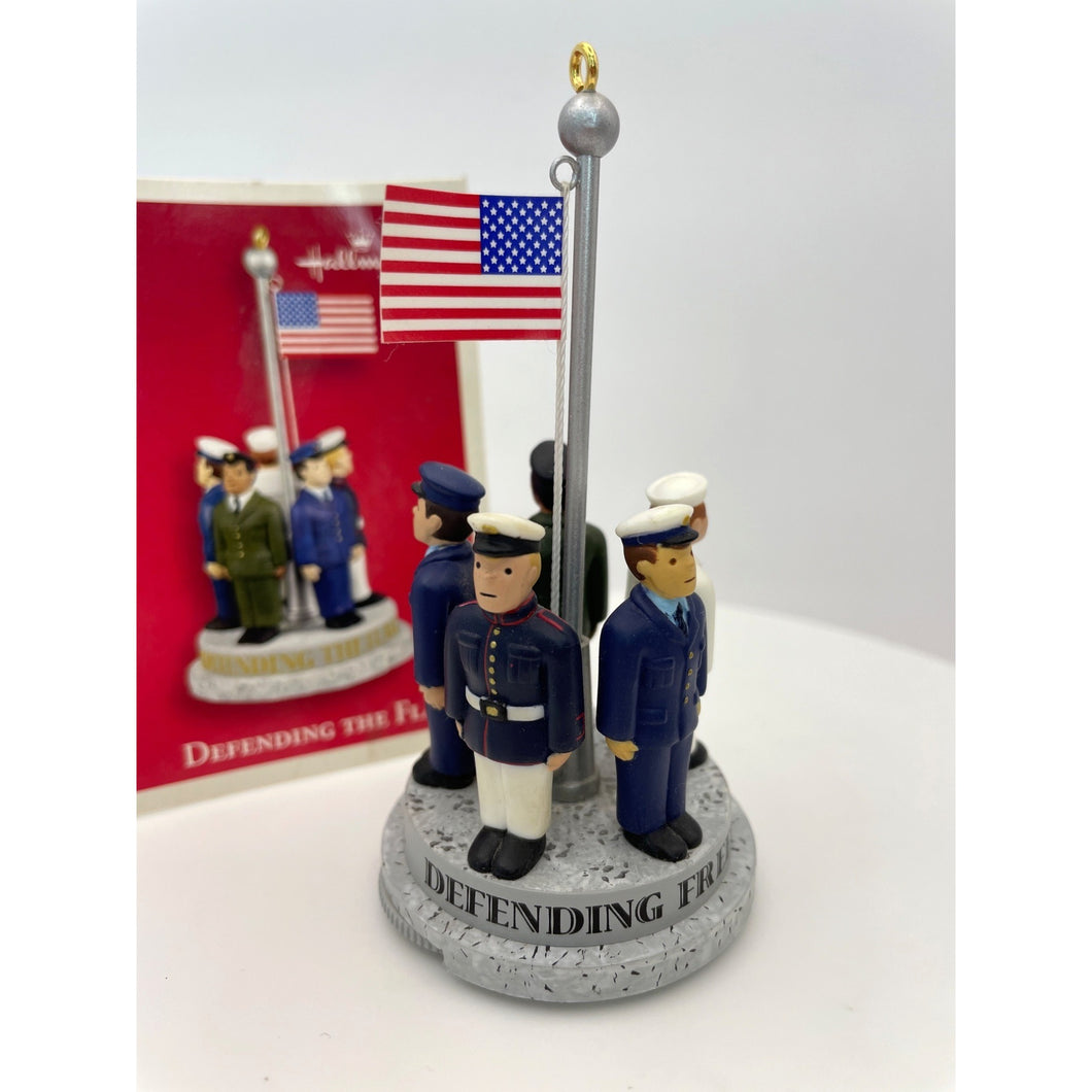 Hallmark Defending The Flag Ornament with Holiday Memory Card, Christmas 2003