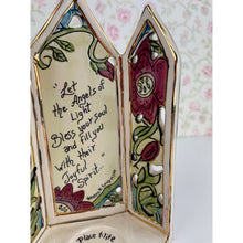 Load image into Gallery viewer, Blue Sky Clayworks Angels of Light T-Lite/Tealight Ceramic Candleholder, Angel Blessing Candle Stand by Heather Goldminc