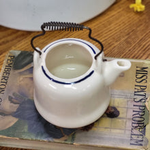 Load image into Gallery viewer, Vintage Delft Style Blue and Ivory Ceramic Floral Creamer with Coil Handle