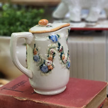 Load image into Gallery viewer, Beautiful Stoneware Pitcher with Raised Foral Garland