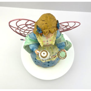 Classic Treasures Tea Time Angel, Collectable Winter Season Angel Figurine