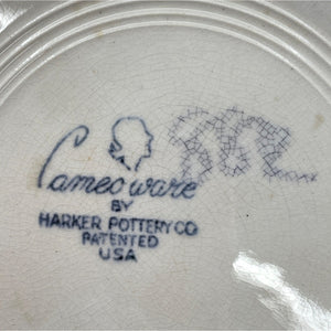 Blue Harker Cameoware - Dainty Flower Blue Virginia Bread and Butter Dessert Plate - Set of 4