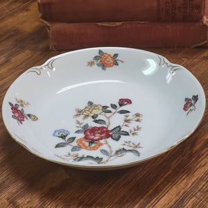 Vintage Charm Crest Fine China Mayfair Soup Bowl, Made in Japan Floral Bowl