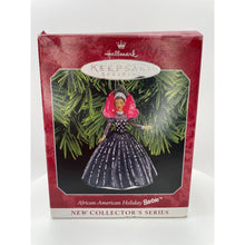 Load image into Gallery viewer, Vintage Barbie Hallmark Keepsake Ornament - African American Holiday Barbie