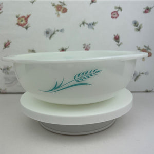 Pyrex Turquoise "Blue Wheat" 1 1/2 Quart Round Handled Casserole Dish #023