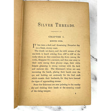 Load image into Gallery viewer, Antique Book Silver Threads by Harriet M&#39;Keever 1868 Hurst &amp; Company Christian Fiction