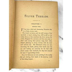 Antique Book Silver Threads by Harriet M'Keever 1868 Hurst & Company Christian Fiction