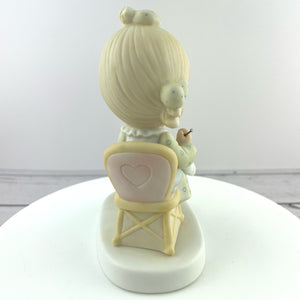 Precious Moments Mother Sew Dear Porcelain Figurine, Enesco Dated 1979