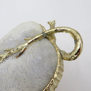 Vtg Velvet Heart Hat Pin Cushion Gold Trim Vanity Decor Romantic Boudoir Display