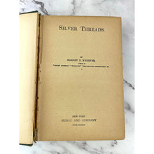 Load image into Gallery viewer, Antique Book Silver Threads by Harriet M&#39;Keever 1868 Hurst &amp; Company Christian Fiction