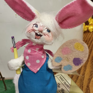 Annalee Artist Bunny Wired Doll, Easter Bunny Figurine