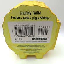 Load image into Gallery viewer, Chunky Farm Book Sheep Shape 2000 Barrons Board Book Toddlers Animals Googly Eye