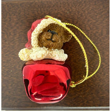 Load image into Gallery viewer, Boyds Bears Mini Red Jingle Bell Santa Bear Ornament