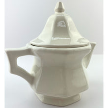Load image into Gallery viewer, Vtg Avon Teapot Single Serve White Ceramic and Blue Floral Design, Farmhouse Cottage Core Decor