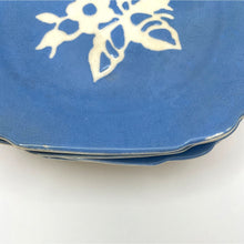 Load image into Gallery viewer, Blue Harker Cameoware - Dainty Flower Blue Virginia Bread and Butter Dessert Plate - Set of 4
