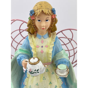Classic Treasures Tea Time Angel, Collectable Winter Season Angel Figurine