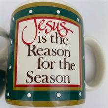 Load image into Gallery viewer, Vintage Jesus is the Reason for the Season - 1985 Sonrise Creations Coffee Cup Mug