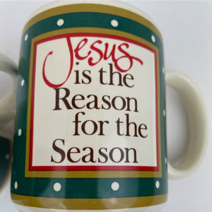 Vintage Jesus is the Reason for the Season - 1985 Sonrise Creations Coffee Cup Mug