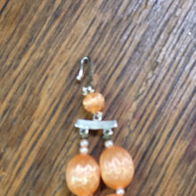 Load image into Gallery viewer, Vintage Double Strand Orange and Pink Beaded Retro Necklace
