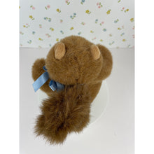 Load image into Gallery viewer, Hallmark Plush Selby Squirrel Stuffed Animal Soft Toy Brown with Blue Ribbon and Original Tag