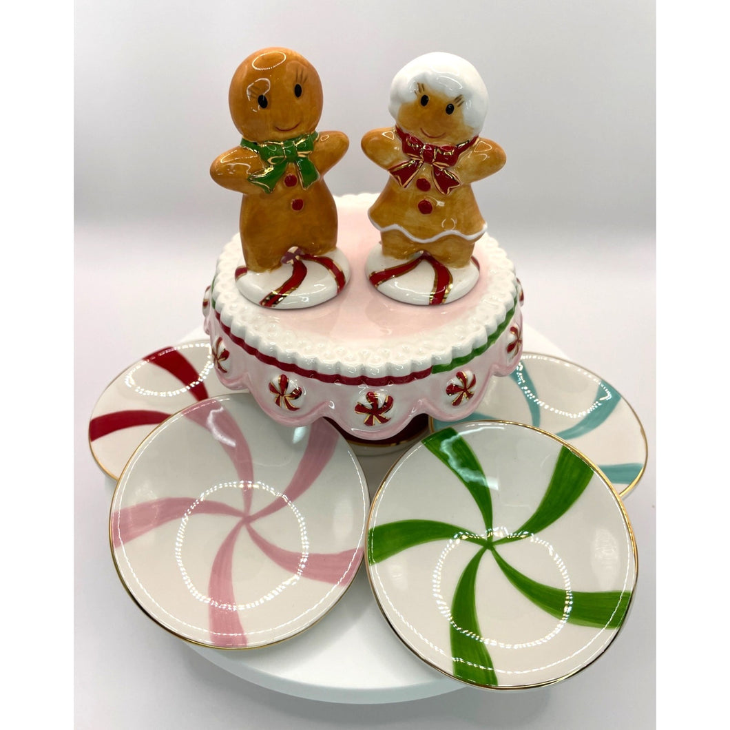 Waterford 7pc Mini Christmas Dessert Set - Holiday Heirlooms Collection #13435