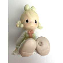 Load image into Gallery viewer, Precious Moments Figurine Bless Your Soul Girl Sitting with Hole in Shoe #531162
