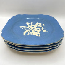 Load image into Gallery viewer, Blue Harker Cameoware - Dainty Flower Blue Virginia Bread and Butter Dessert Plate - Set of 4