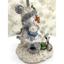 Load image into Gallery viewer, Holiday Tea Light Snowman Votive Candle Winter Christmas Decoration