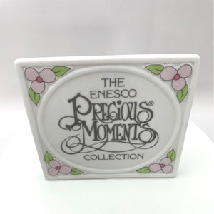 The Enesco Precious Moments Collection Porcelain Shelf Sitter Sign, 1990 Samuel J Butcher