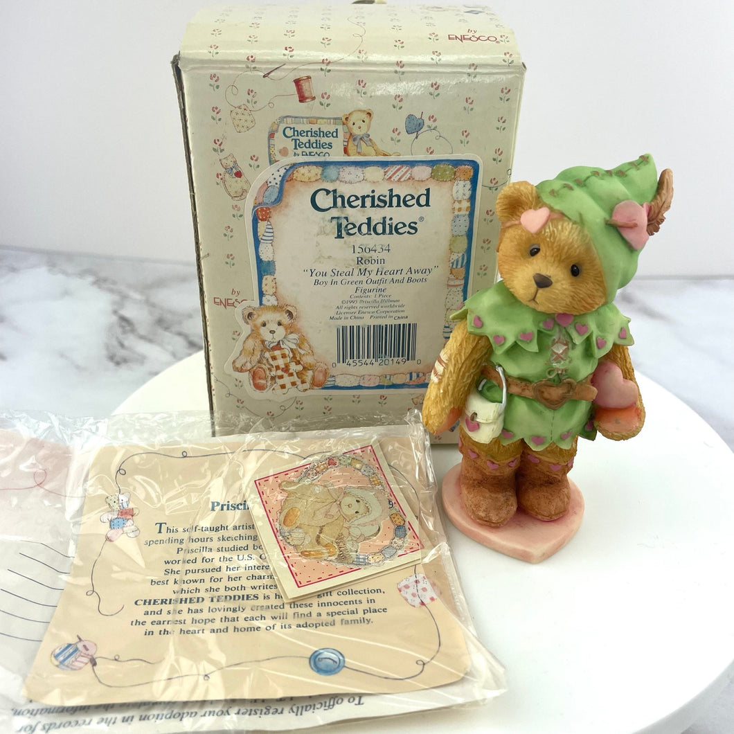Cherished Teddies Robin You Steal My Heart Away by Enesco 1995 Pricilla Hillman