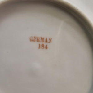 Antique Saucer "The Maiden All Forlorn." Hand Painted Transfer