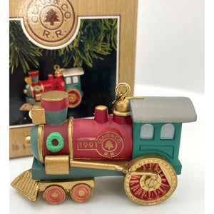Vintage Hallmark Keepsake Ornament Claus and Co Railroad Locomotive 1991