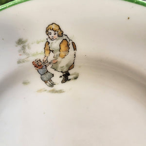 Williams & Sons England Child's Plate Fiddle Player and Dog