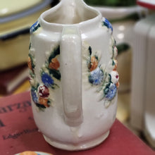 Load image into Gallery viewer, Beautiful Stoneware Pitcher with Raised Foral Garland