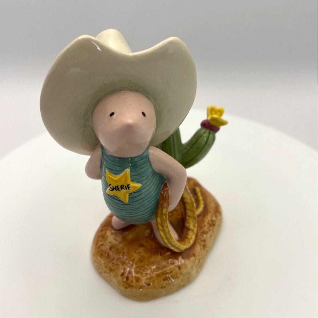 Vintage Howdy Sheriff Piglet Royal Doulton The Wild West Collection
