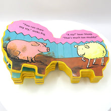 Load image into Gallery viewer, Chunky Farm Book Sheep Shape 2000 Barrons Board Book Toddlers Animals Googly Eye