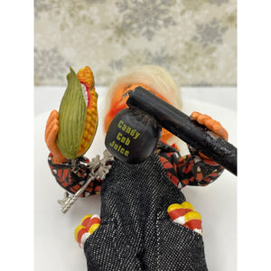 Annalee Thimbles Niblet The Candy Corn Shucker Halloween Elf