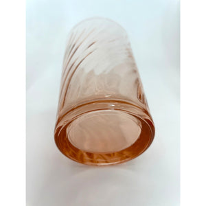 Vintage Pink Glass Swirl Pitcher & Tumbler Set, Arcoroc France Rosaline 7 Piece Fruit Orangeade Juice Set