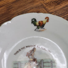 Load image into Gallery viewer, Antique Saucer &quot;The Maiden All Forlorn.&quot; Hand Painted Transfer