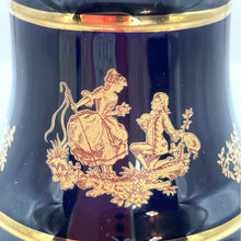 Load image into Gallery viewer, Limoges Castel France Porcelain Bell, Cobalt Blue and 22K Gold, Made in France